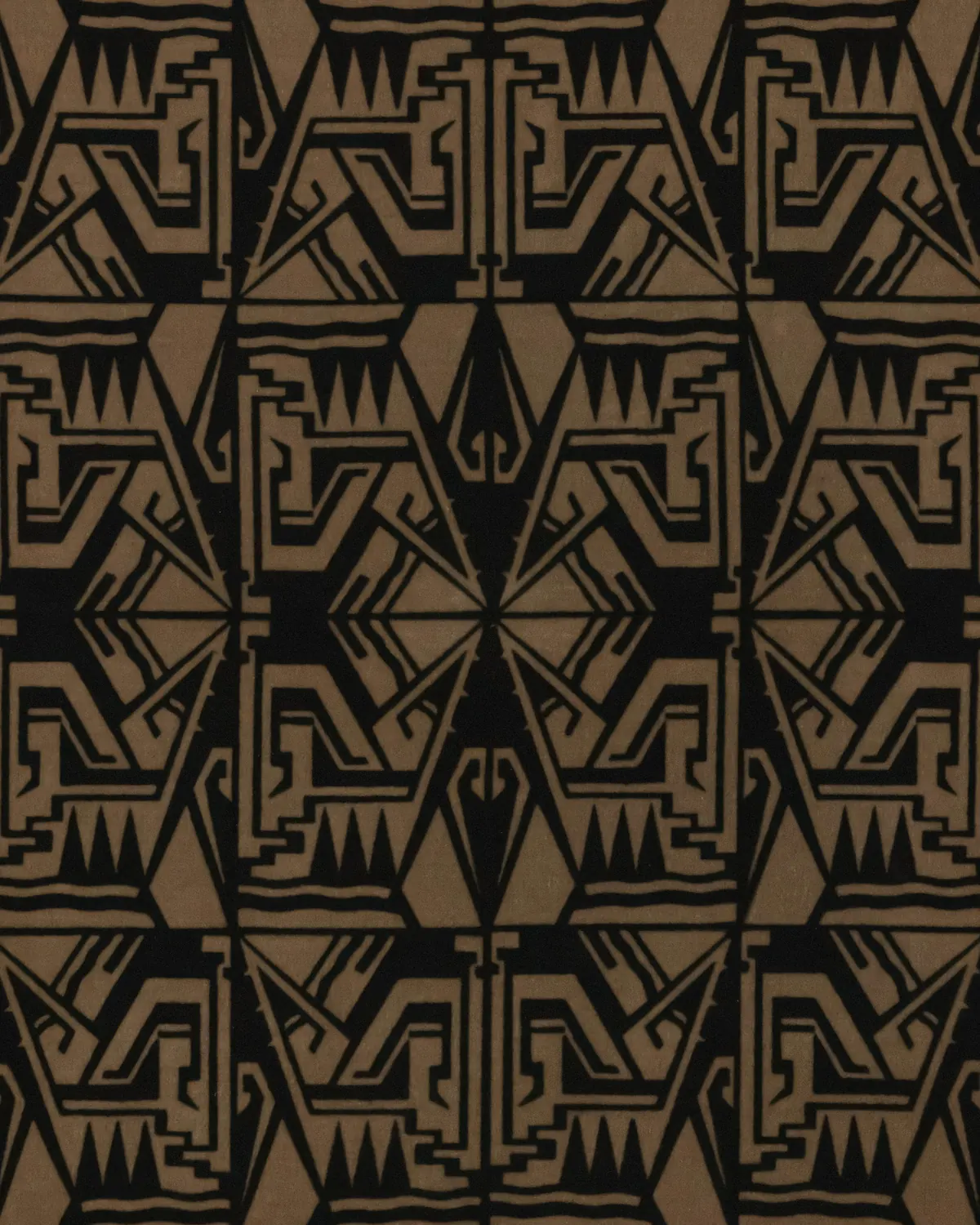 A historic Art Deco geometric pattern in gold and black